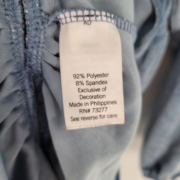 LC Lauren Conrad Blue Smocked Velvet Dress Size XL - Picture 4 of 6